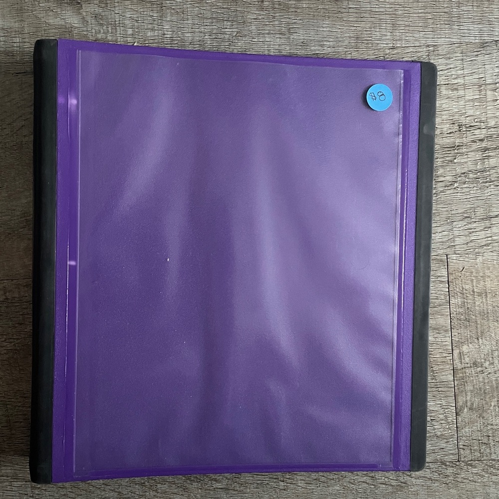 Purple and Black Binder